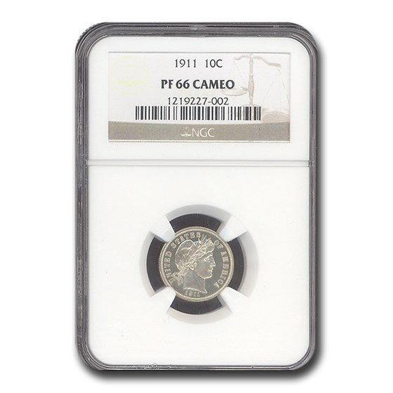 1911 Barber Dime PF-66 Cameo NGC 1911 Barber Dime PF-66 Cameo NGC